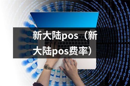 新大陆pos(新大陆pos费率)