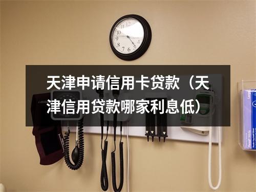 天津申请信用卡贷款（天津信用贷款哪家利息低）