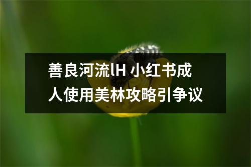 善良河流lH 小红书成人使用美林攻略引争议