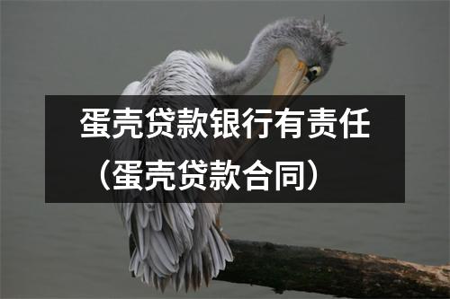 蛋壳贷款银行有责任（蛋壳贷款合同）