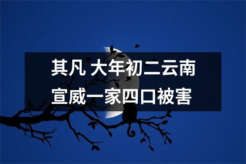 其凡 大年初二云南宣威一家四口被害