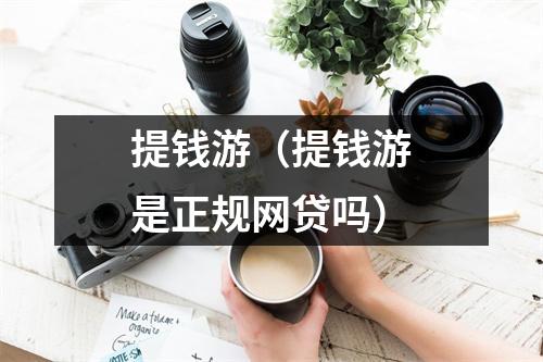 提钱游（提钱游是正规网贷吗）