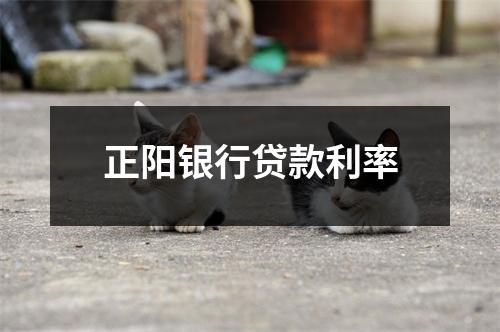 正阳银行贷款利率
