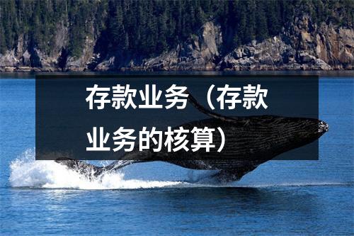 存款业务（存款业务的核算）