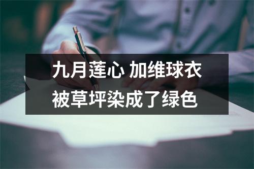 九月莲心 加维球衣被草坪染成了绿色