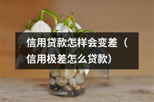 信用贷款怎样会变差（信用极差怎么贷款）