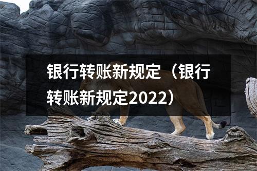 银行转账新规定（银行转账新规定2022）