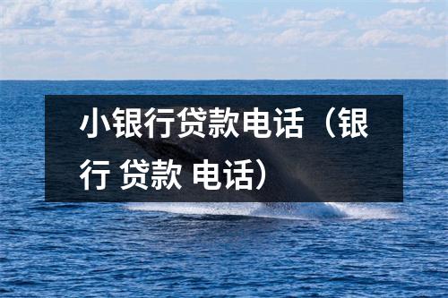 小银行贷款电话（银行 贷款 电话）