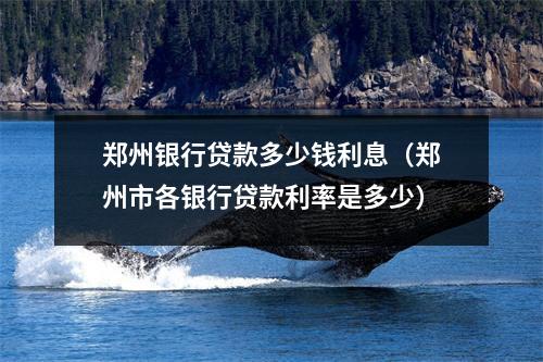 郑州银行贷款多少钱利息（郑州市各银行贷款利率是多少）
