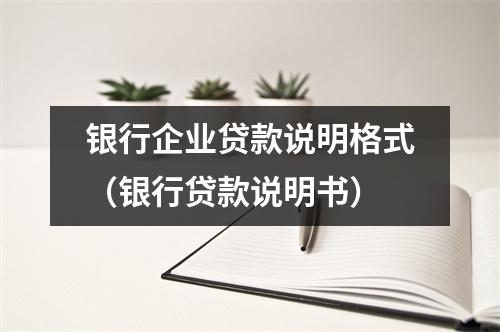 银行企业贷款说明格式（银行贷款说明书）