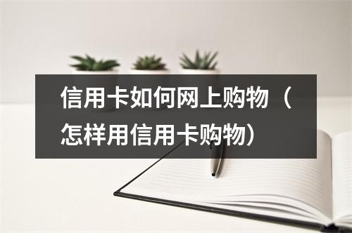 信用卡如何网上购物（怎样用信用卡购物）