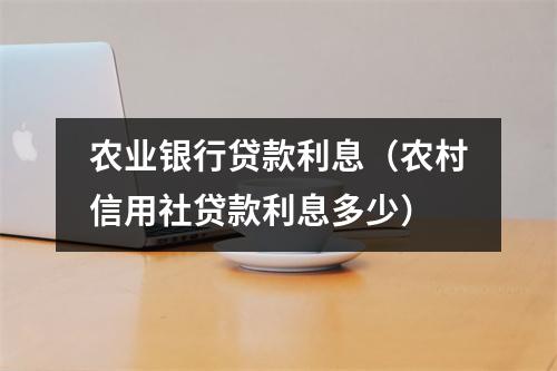 农业银行贷款利息（农村信用社贷款利息多少）