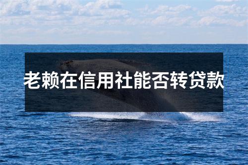 老赖在信用社能否转贷款