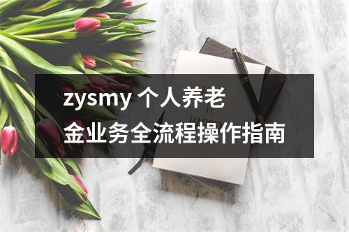 zysmy 个人养老金业务全流程操作指南