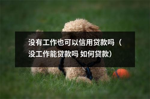 没有工作也可以信用贷款吗（没工作能贷款吗 如何贷款）