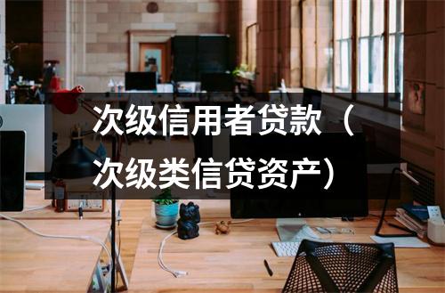次级信用者贷款（次级类信贷资产）