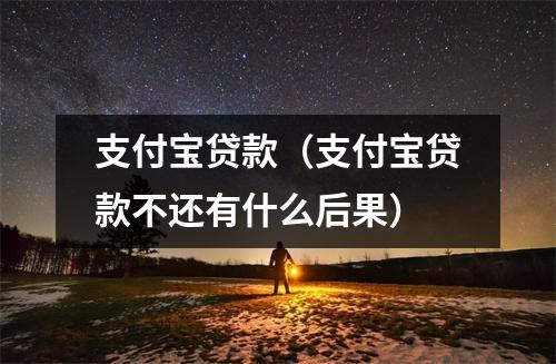 支付宝贷款（支付宝贷款不还有什么后果）