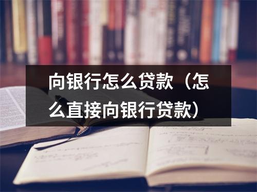 向银行怎么贷款(怎么直接向银行贷款)