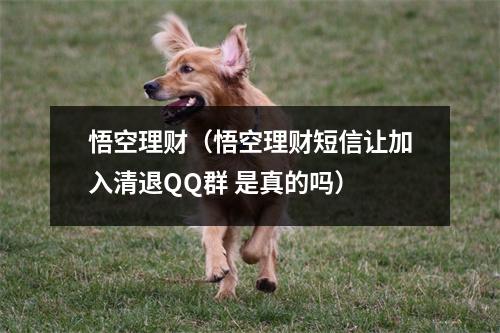 悟空理财（悟空理财短信让加入清退QQ群 是真的吗）