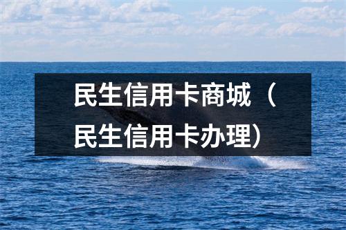 民生信用卡商城（民生信用卡办理）