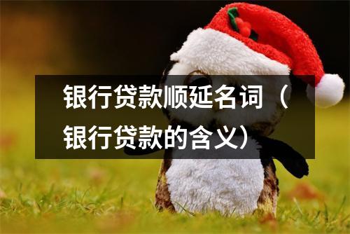 银行贷款顺延名词（银行贷款的含义）