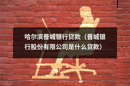 哈尔滨晋城银行贷款（晋城银行股份有限公司是什么贷款）