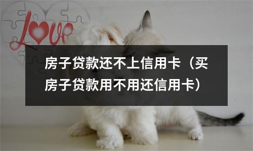 房子贷款还不上信用卡（买房子贷款用不用还信用卡）