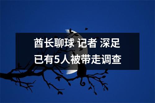 酋长聊球 记者 深足已有5人被带走调查