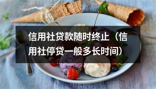 信用社贷款随时终止(信用社停贷一般多长时间)