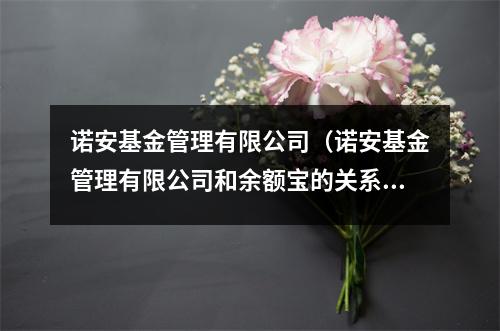 诺安基金管理有限公司（诺安基金管理有限公司和余额宝的关系）