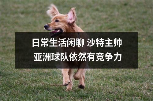 日常生活闲聊 沙特主帅 亚洲球队依然有竞争力