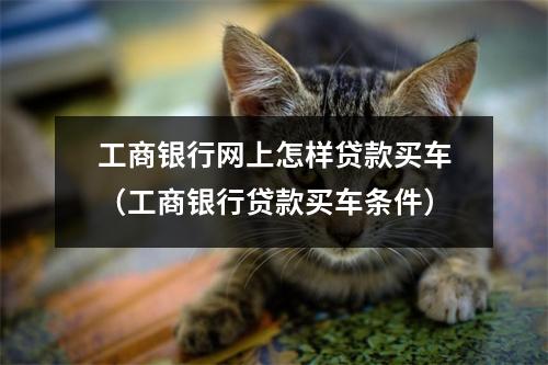 工商银行网上怎样贷款买车（工商银行贷款买车条件）