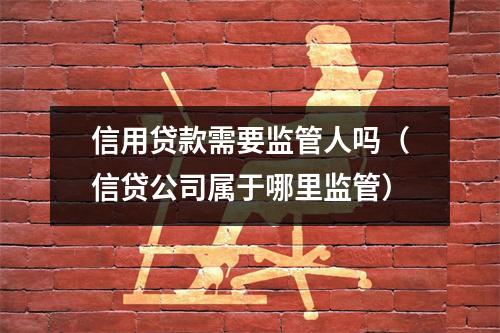 信用贷款需要监管人吗（信贷公司属于哪里监管）
