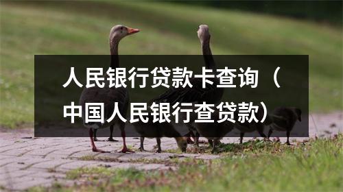 人民银行贷款卡查询(中国人民银行查贷款)