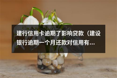 建行信用卡逾期了影响贷款（建设银行逾期一个月还款对信用有影响吗）