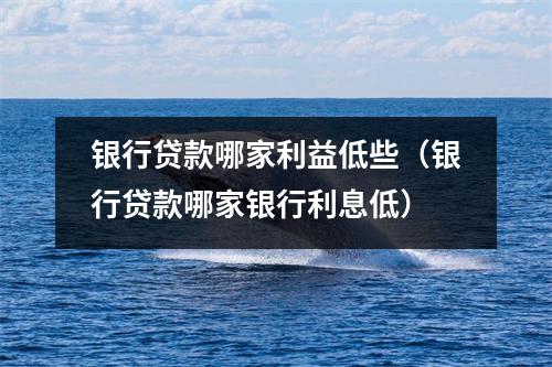 银行贷款哪家利益低些(银行贷款哪家银行利息低)