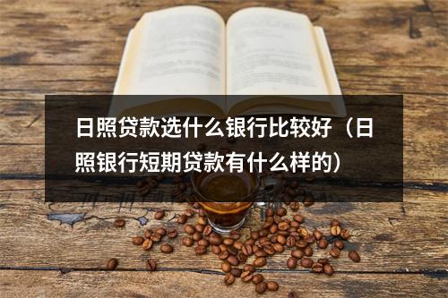 日照贷款选什么银行比较好（日照银行短期贷款有什么样的）