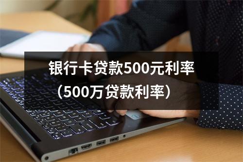 银行卡贷款500元利率（500万贷款利率）