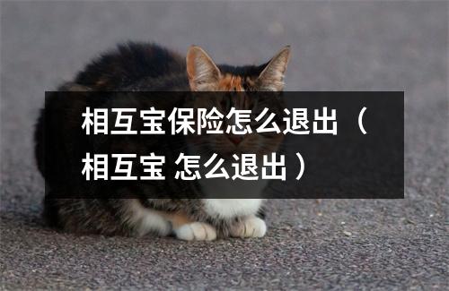 相互宝保险怎么退出（相互宝 怎么退出 ）