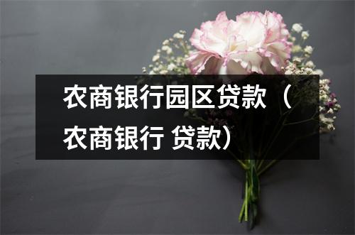 农商银行园区贷款（农商银行 贷款）