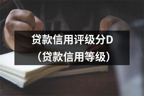 贷款信用评级分D（贷款信用等级）