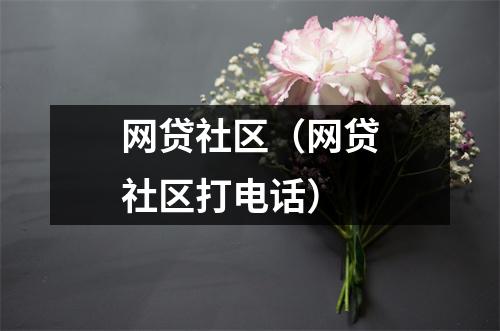 网贷社区（网贷社区打电话）