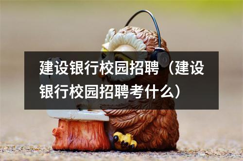 建设银行校园招聘（建设银行校园招聘考什么）