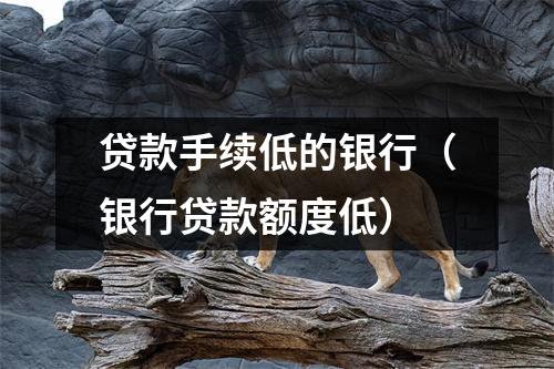 贷款手续低的银行（银行贷款额度低）