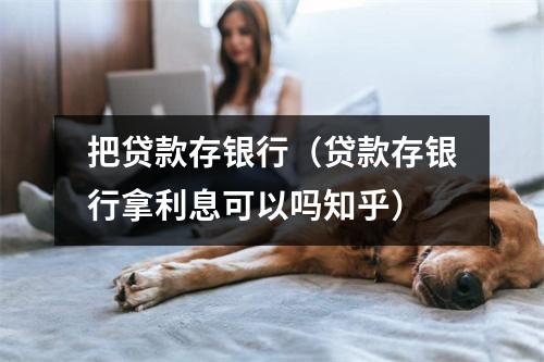 把贷款存银行(贷款存银行拿利息可以吗知乎)