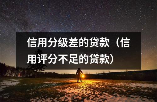 信用分级差的贷款（信用评分不足的贷款）