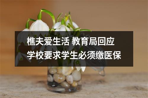 樵夫爱生活 教育局回应学校要求学生必须缴医保