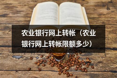 农业银行网上转帐（农业银行网上转帐限额多少）