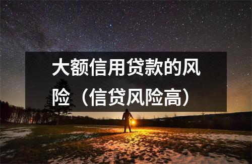 大额信用贷款的风险（信贷风险高）