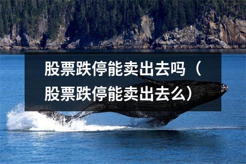 股票跌停能卖出去吗（股票跌停能卖出去么）